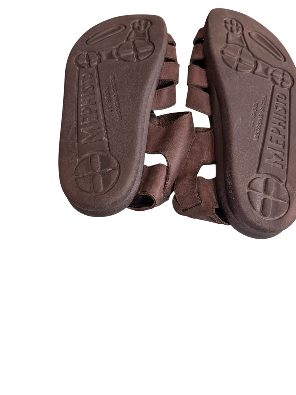 Title: Mephisto Brown Leather Fisherman Gladiator Comfort Sandals EU 46 US 12 - Picture 6 of 7